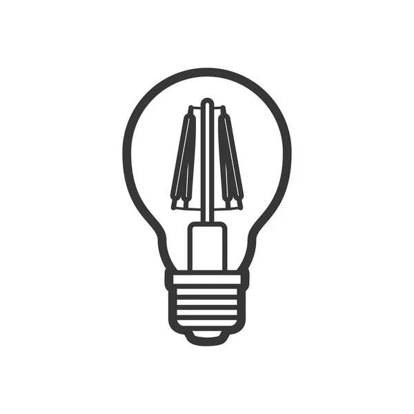 LED lamp lamp vector overzicht pictogram — Stockvector