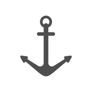 Çapa vektörü tek simgesi, ayrı izole işareti