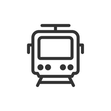 Ön görünüm vektör dış hat simgesini çalıştır