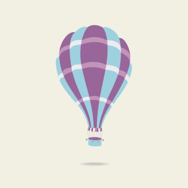 sıcak hava balonu gökyüzüne üzerinde vektör çizim