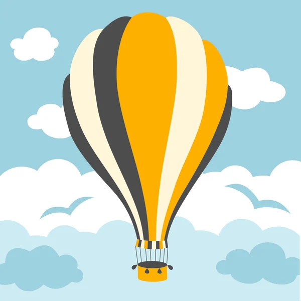 Vectorillustratie van hete lucht ballonnen in de lucht — Stockvector