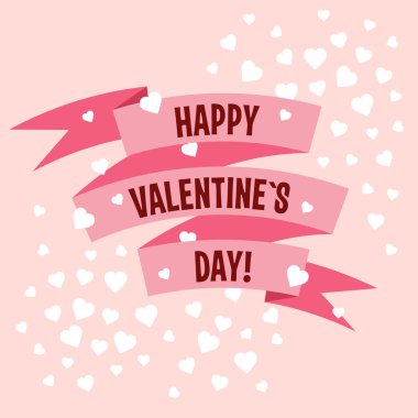 Sevgililer günü vektör şerit etiket