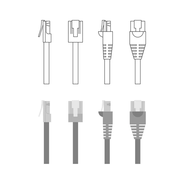 Vector set med Ethernet-anslutningar — Stock vektor