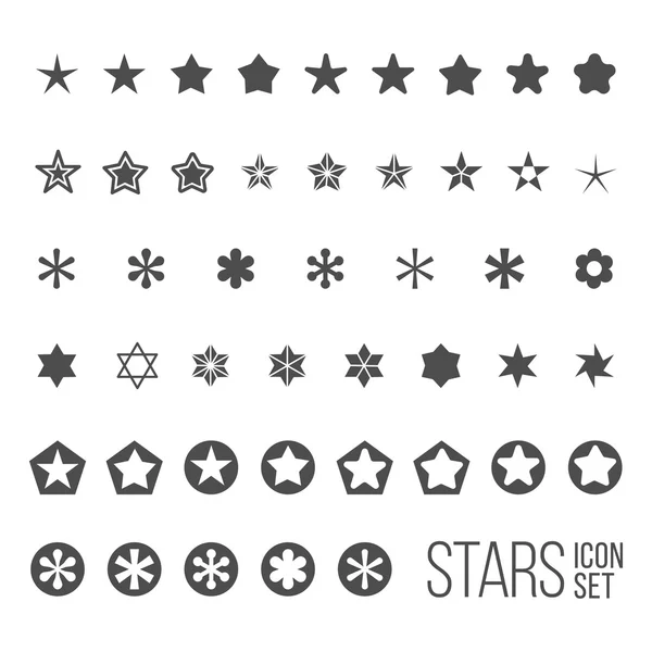 Vektor uppsättning stjärna symboler och piktogram — Stock vektor