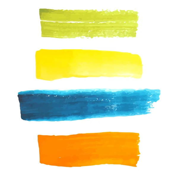 Kolekce barevné vektorové akvarel obrazců — Stockový vektor