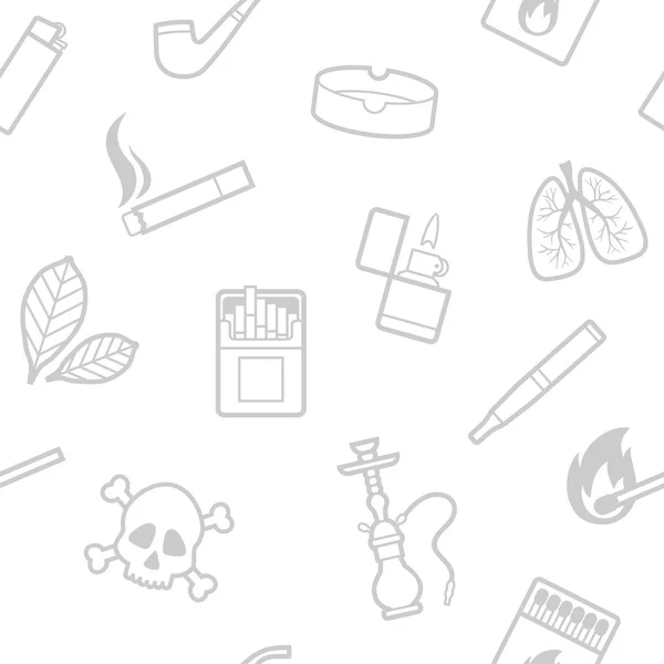 Seamless pattern of smoking vector elements — Stock Vector