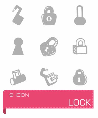 vektör lock Icon set