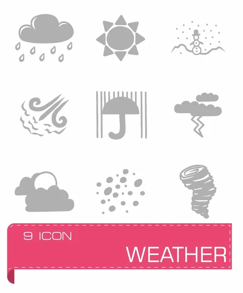 Vector Weather icon set — Stock Vector