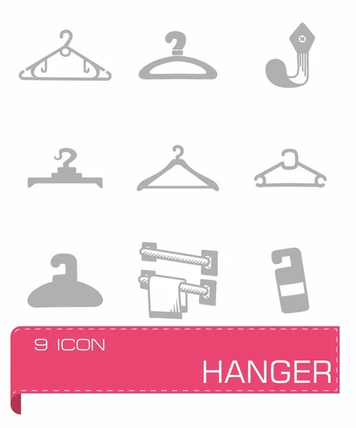 Vector Hanger icon set — Stock Vector