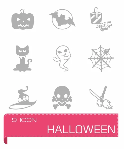 Vetor halloween ícone conjunto — Vetor de Stock