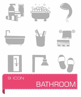 vektör banyo Icon set