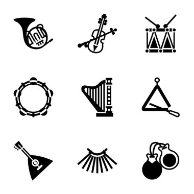 Vektör müzik aletleri Icon set