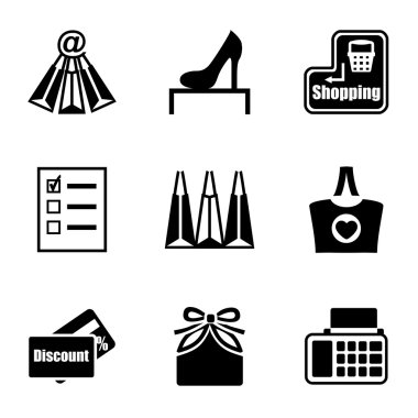 vector Icon set alışveriş