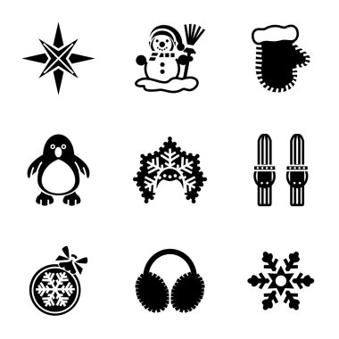 vektör kış Icon set