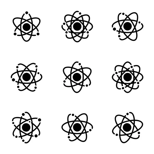 Vektör atom Icon set — Stok Vektör