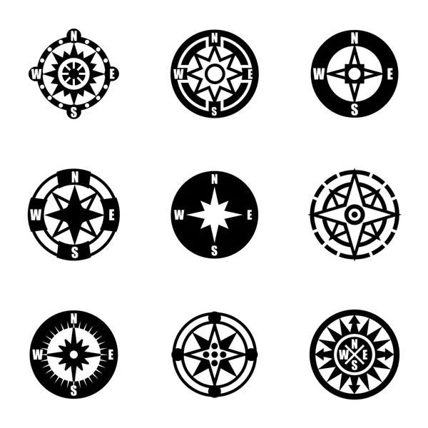 Vector Compass icon set — Stock Vector