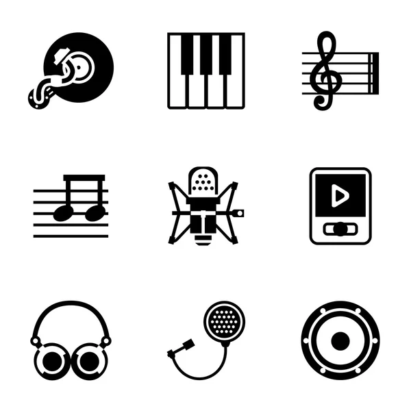 Ensemble d'icône de musique vectorielle — Image vectorielle
