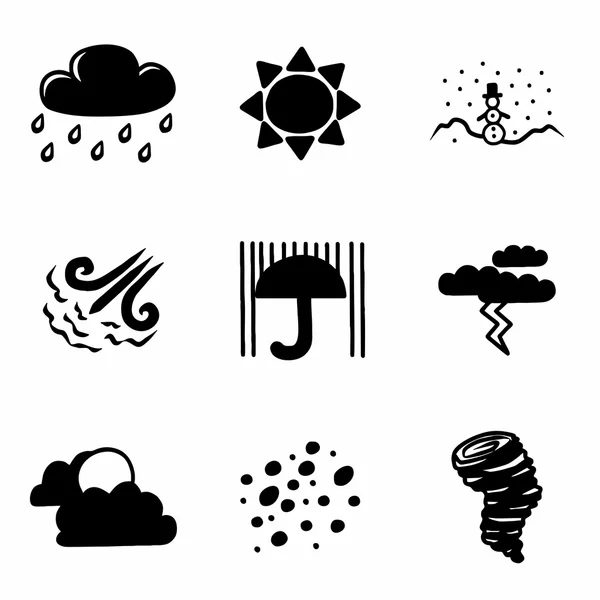 Vector Weather icon set — Stock Vector