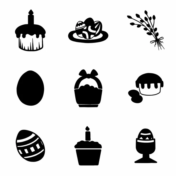 Vector Easter icon set — Stock Vector