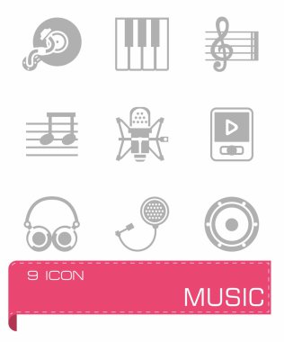 vektör müzik Icon set