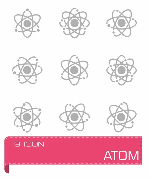 Conjunto de ícones átomos vetoriais —  Vetores de Stock