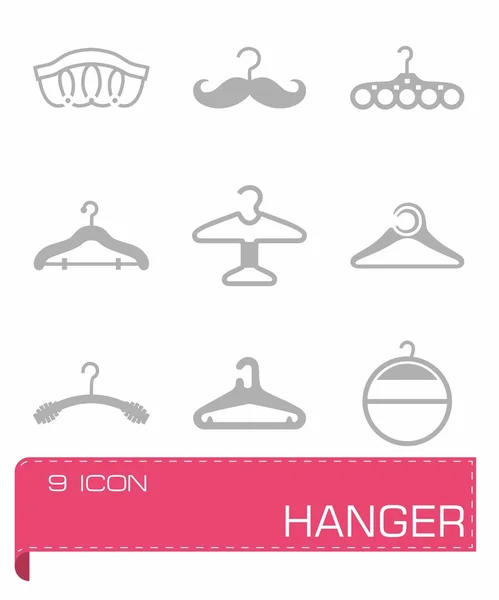 Vector Hanger icon set — Stock Vector