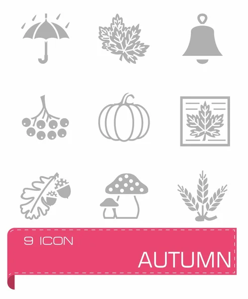Ensemble d'icônes vectorielles automne — Image vectorielle