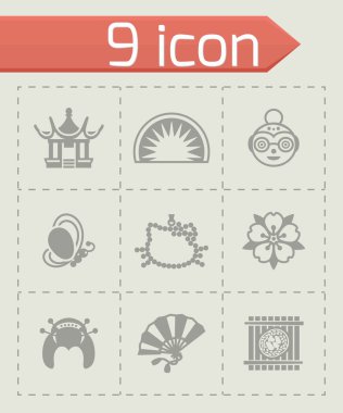 Vektör Japonya Icon set