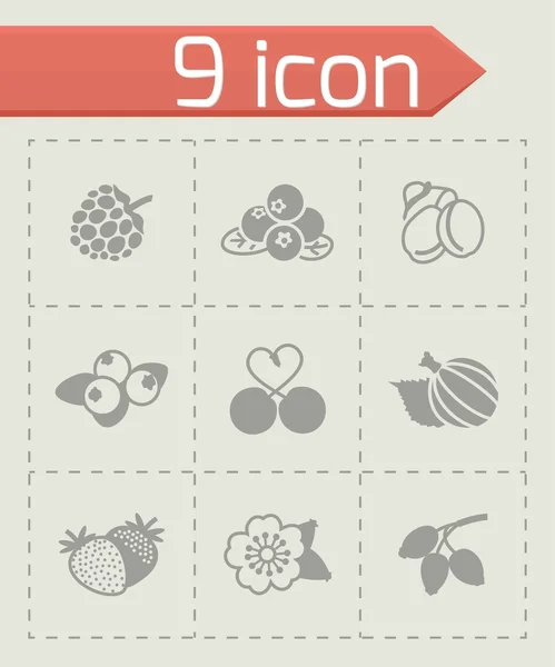 Vector Berries icon set — Stock Vector