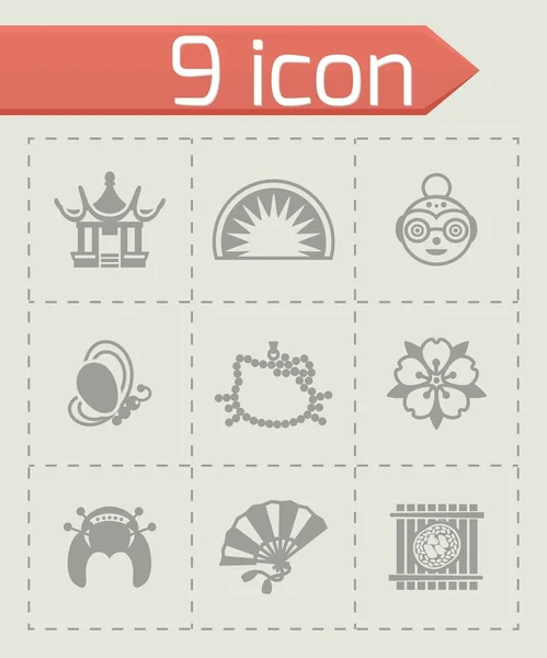 Conjunto de iconos de Vector Japón — Vector de stock