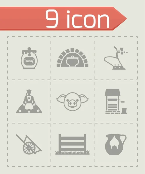 Vector Farming icon set — Stock Vector