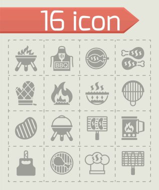 vektör Barbekü Icon set