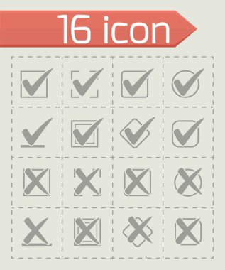 Vektör onay işaretleri Icon set