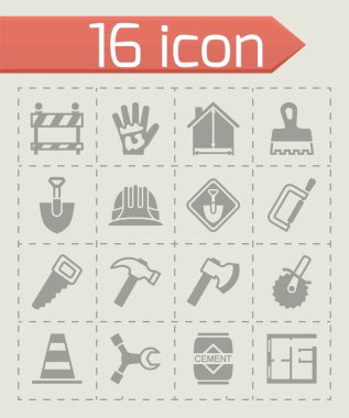 vektör inşaat Icon set