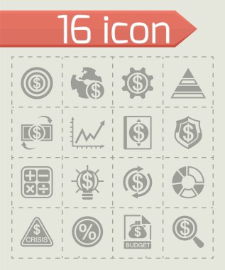 Vektör ekonomik Icon set