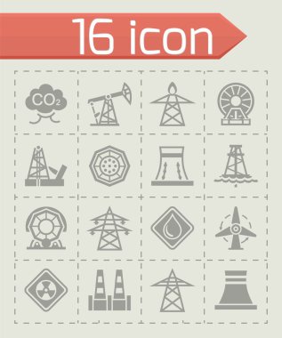 Vektör fabrika Icon set