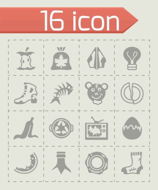 Vektör çöp Icon set