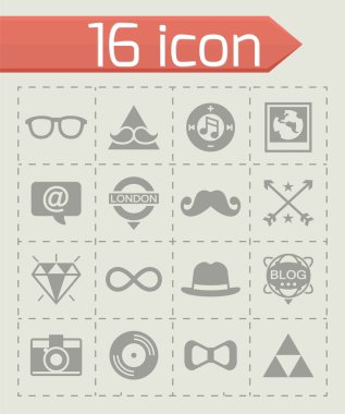 Vektör Hipster Icon set