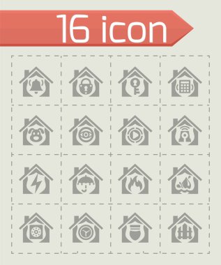 Vektör ev güvenlik Icon set