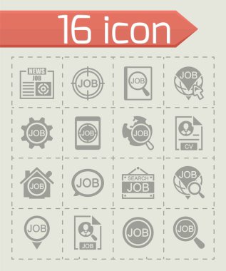Vektör iş arama Icon set