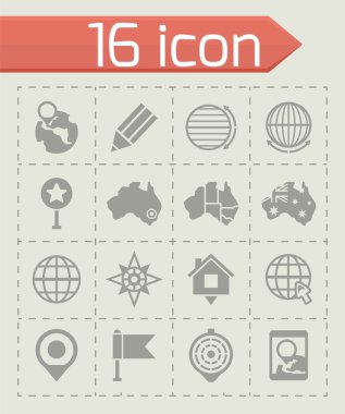 vektör harita Icon set