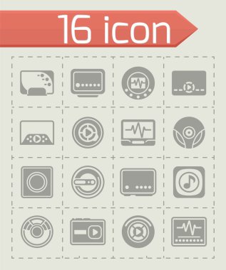 Vektör media player Icon set