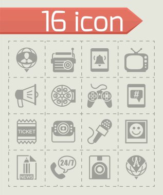 vektör Medya Icon set