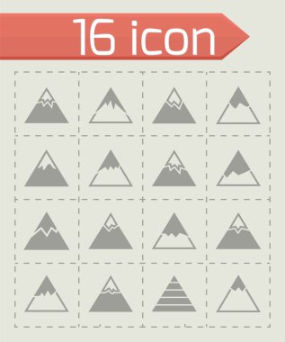 Vektör dağlar Icon set