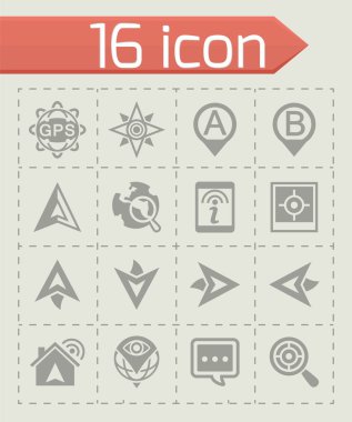 Vektör gezinti Icon set