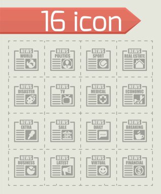 Vektör gazete Icon set