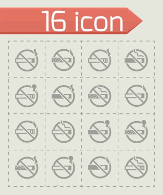Hiçbir yasaktır Icon set vektör
