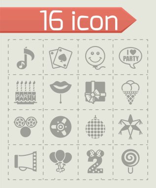Vektör parti Icon set