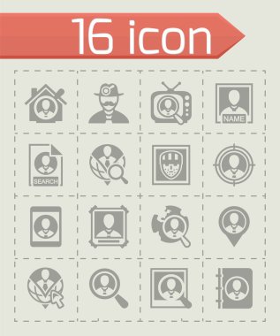 Vektör İnsanlar arama simgesi ayarlandı