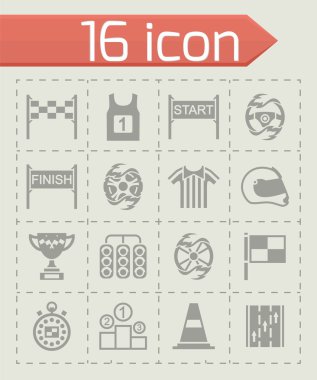 Vektör Icon set yarış